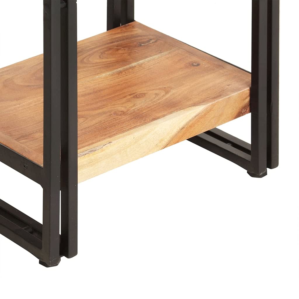 5-Tier Bookcase, Solid Acacia Wood Bookshelf - 15.7