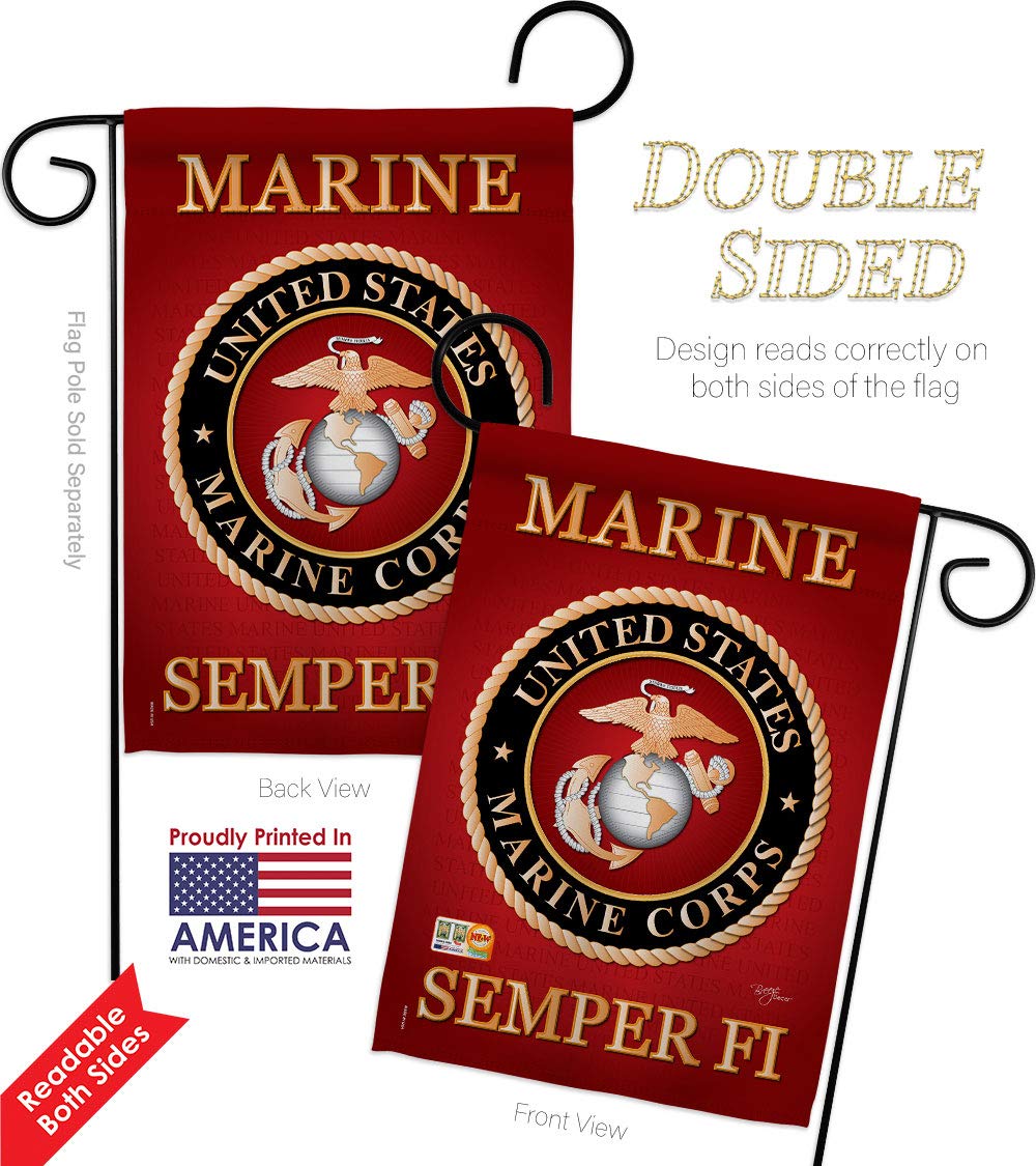 US Marine Corps Garden Flag Set - 13x18.5