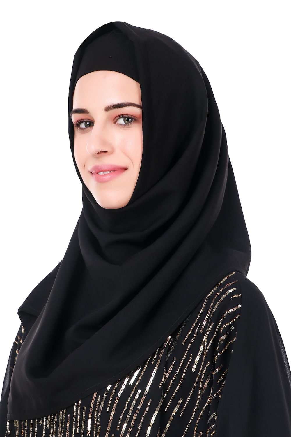 Elegant Eid Abaya Dress - Hand Embroidered with Beads & Sequins for Women - Perfect for Eid Celebrations, Weddings & Special Occasions