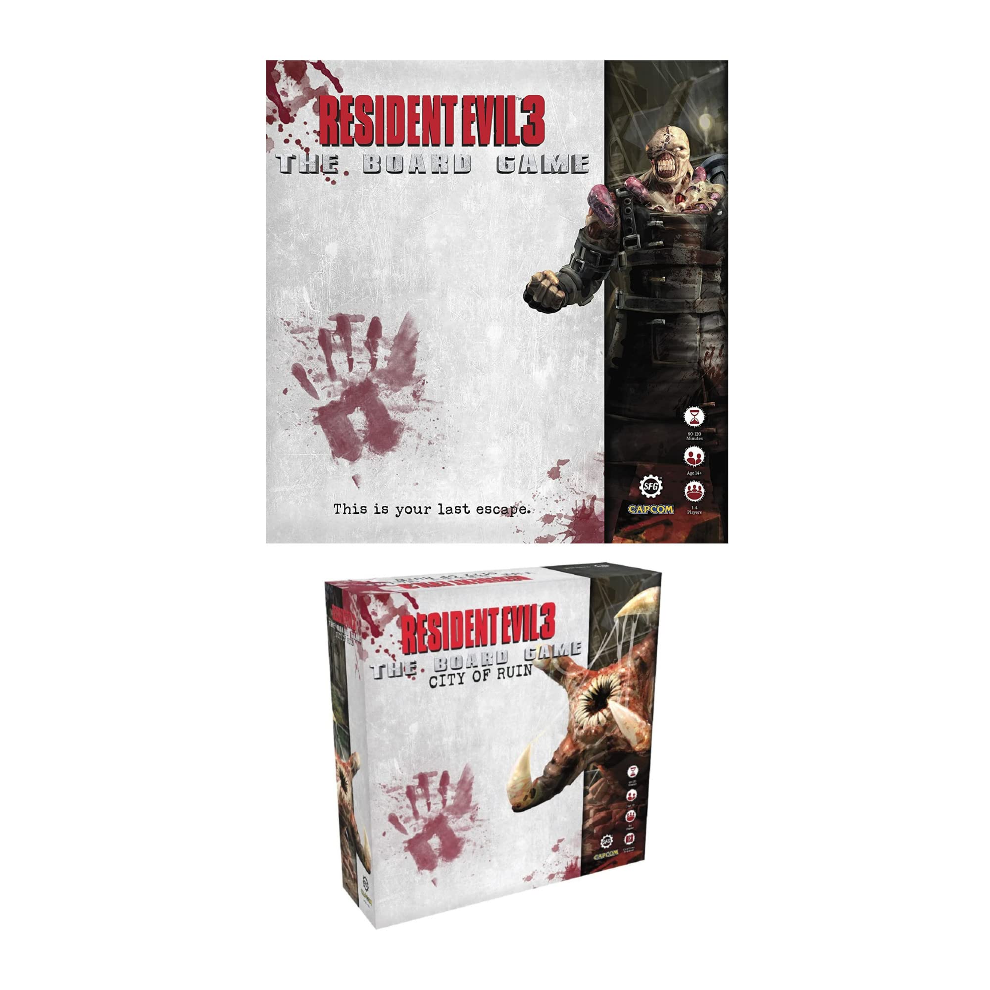 Steamforged Games Resident Evil 3 The Board Game & City of Ruin Expansion Bundle (2 Items) - Survival Horror Tabletop Game for Adults & Teens - Perfect for Game Nights & Horror Fans (RESIDENTEVIL3K1)