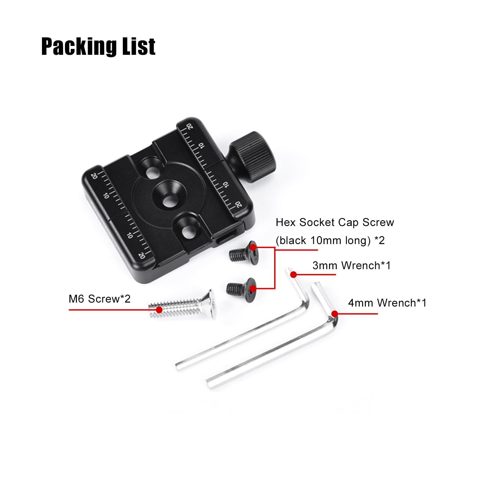 SUNWAYFOTO SQC-50 50mm Universal Arca Swiss Quick Release Clamp - Compatible with Tripods, Monopods & 17S Bipods for Photography and Videography