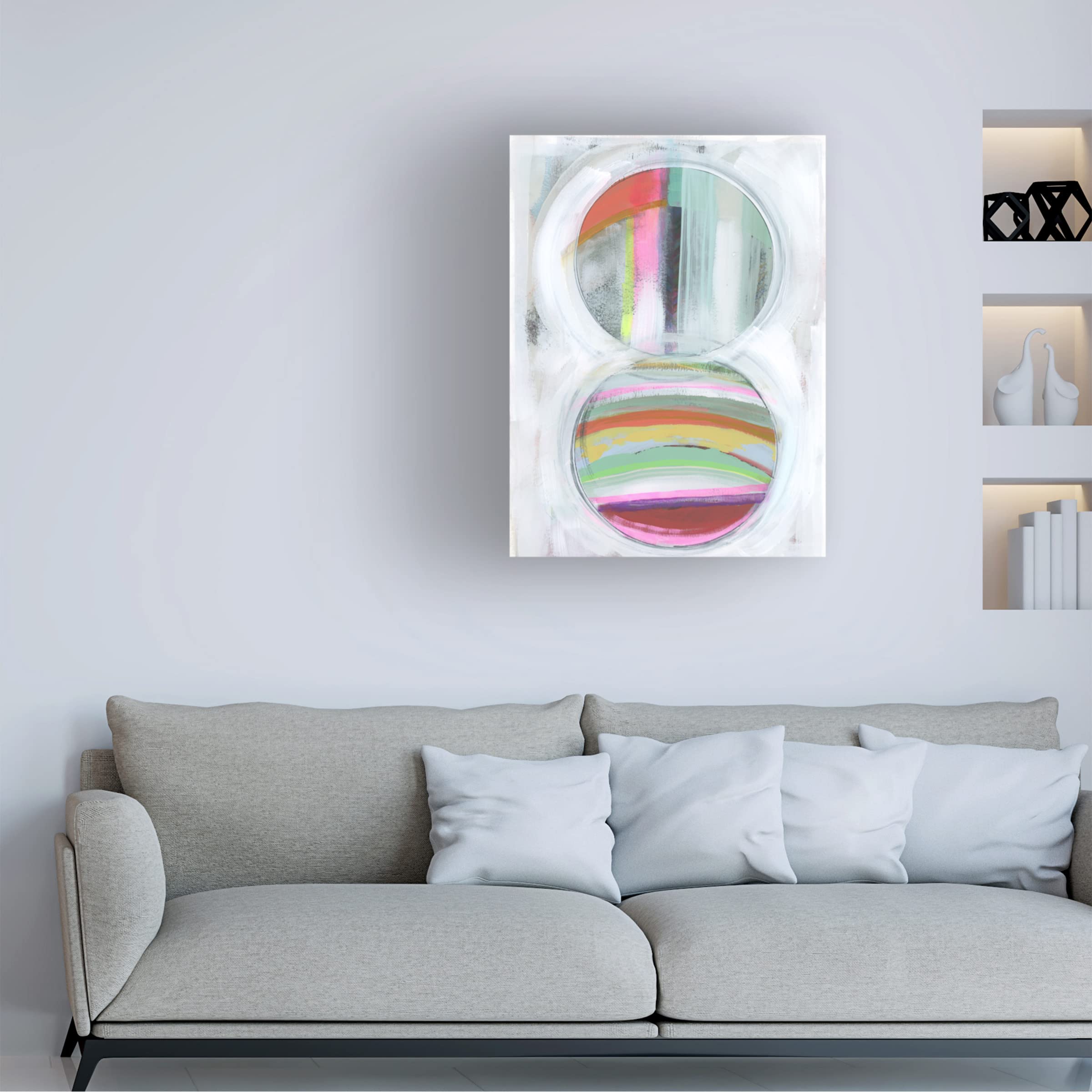Bellissimo Art 'Art in Whites IX' Framed Canvas Wall Art - 14x19 Inches - Modern Abstract Painting for Living Room, Bedroom & Office Decor