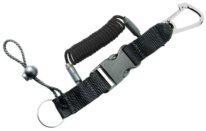 Aquatec Coil Lanyard - Durable Retractable Keychain for Keys, ID Badges & Tools - Perfect for Office, Gym, Construction & Outdoor Activities