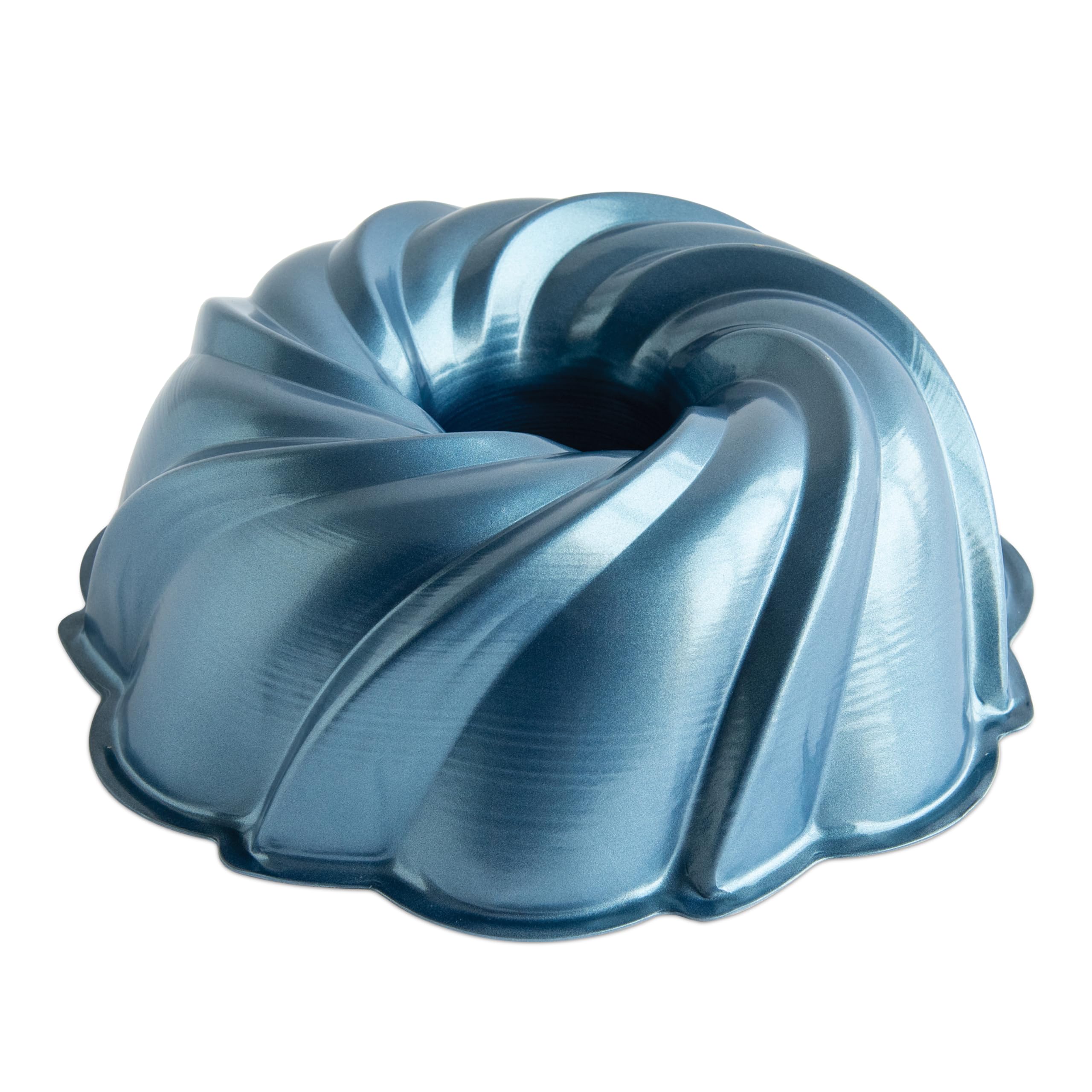 Nordic Ware Heritage Bundt Pan 10-Cup Capacity, Non-Stick Bakeware, Twilight Blue - Perfect for Cakes, Desserts & Holiday Baking