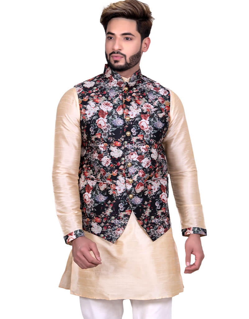 Elegant Beige Kurta with Art Silk Chudidaar - Traditional Indian Ethnic Wear for Women - Perfect for Festivals, Weddings & Special Occasions