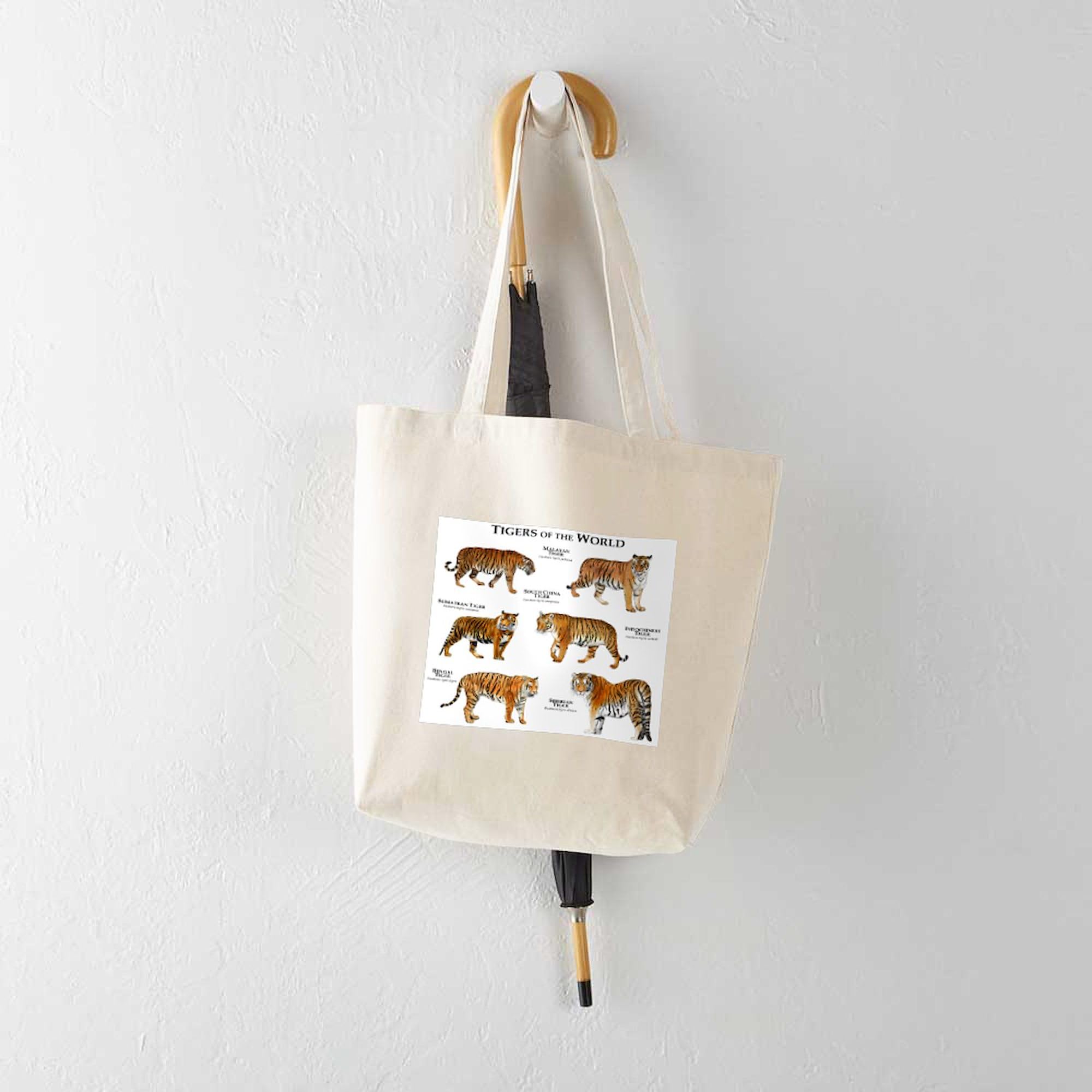 Tigers of the World Canvas Tote Bag - Eco-Friendly Reusable Shopping Bag for Groceries, Beach & Daily Use | Natural Cotton Carryall