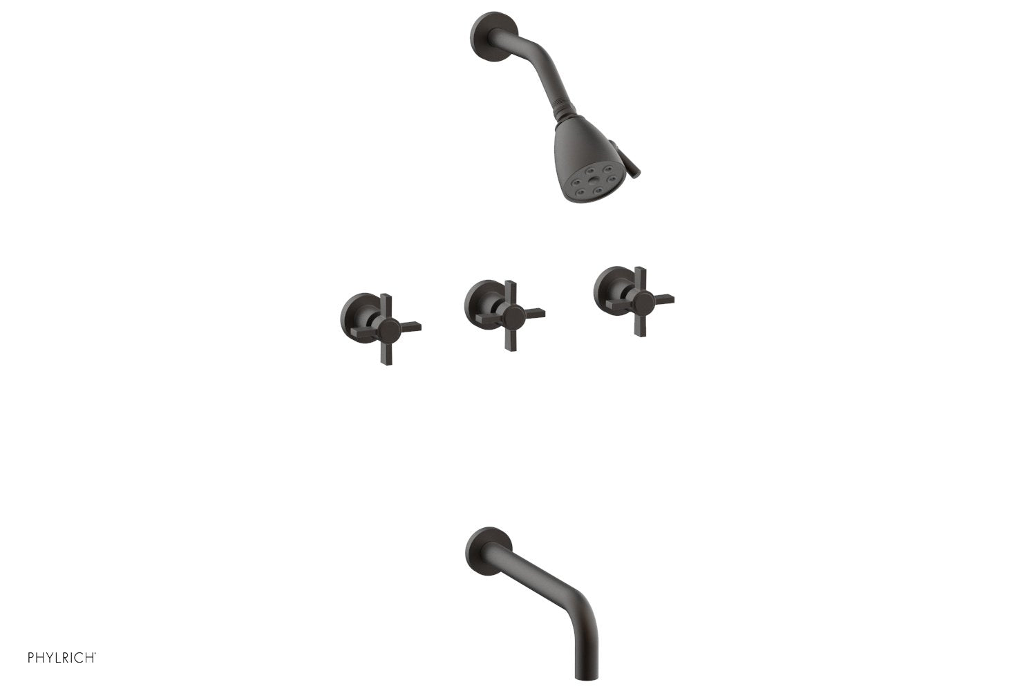 Premium 3-Handle Tub and Shower Faucet Set with 10