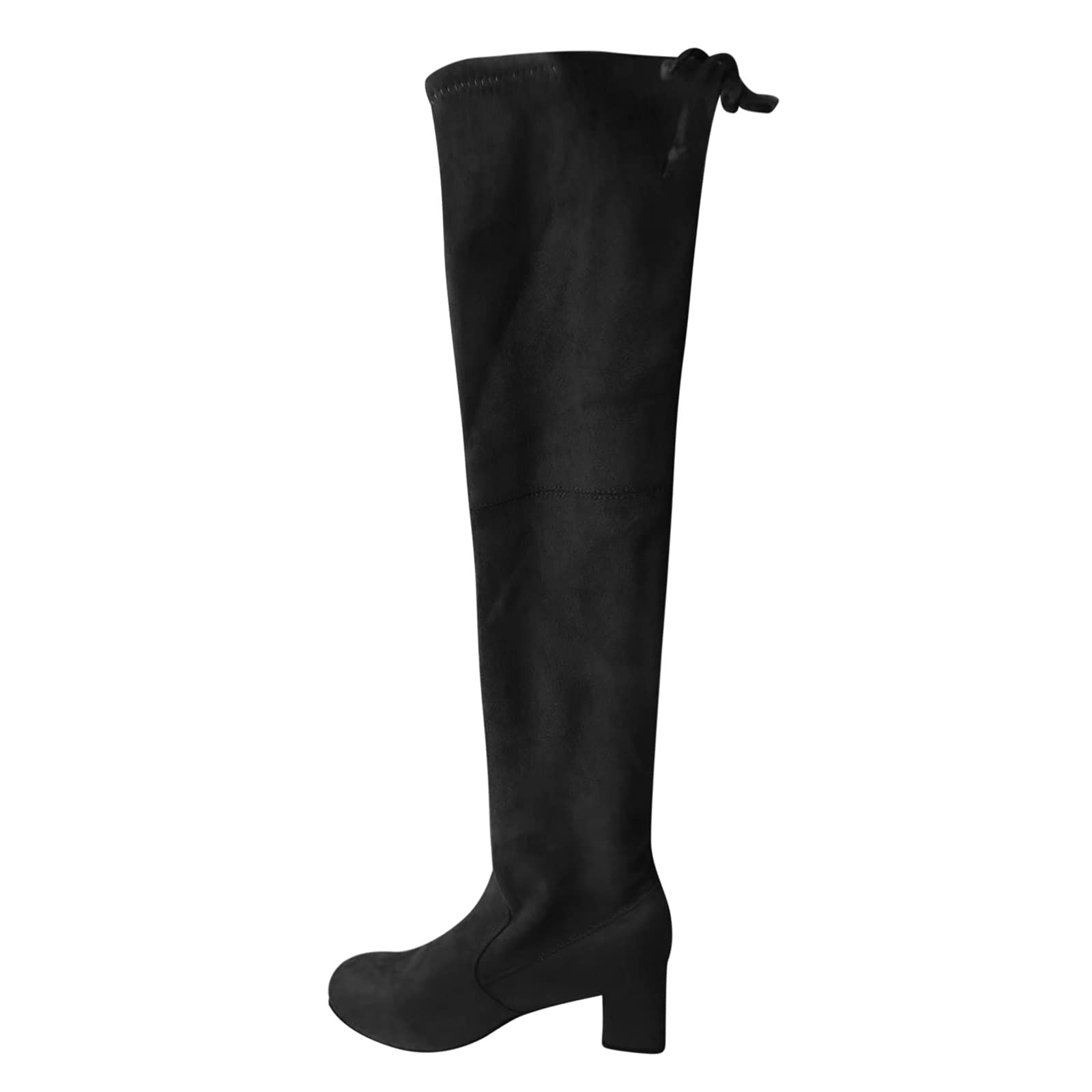 Vintage Black Thigh High Bandage Boots for Women - Knee High Stretch Boots, Size 8.5 | Perfect for Night Out, Cosplay & Fashion Outfits
