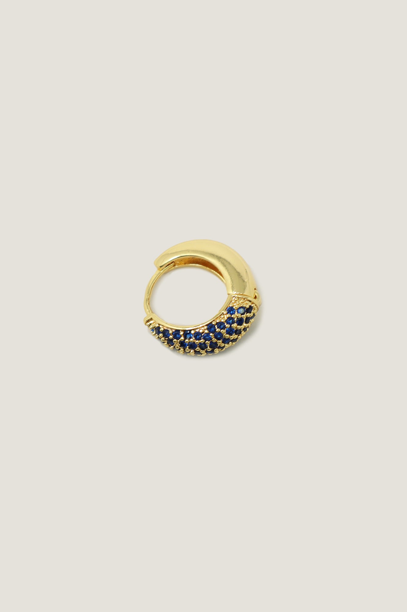 Spark Huggie Earrings for Women - Blue CZ Stud Hoop Earrings for Everyday Wear | Perfect for Gifts, Parties & Date Nights