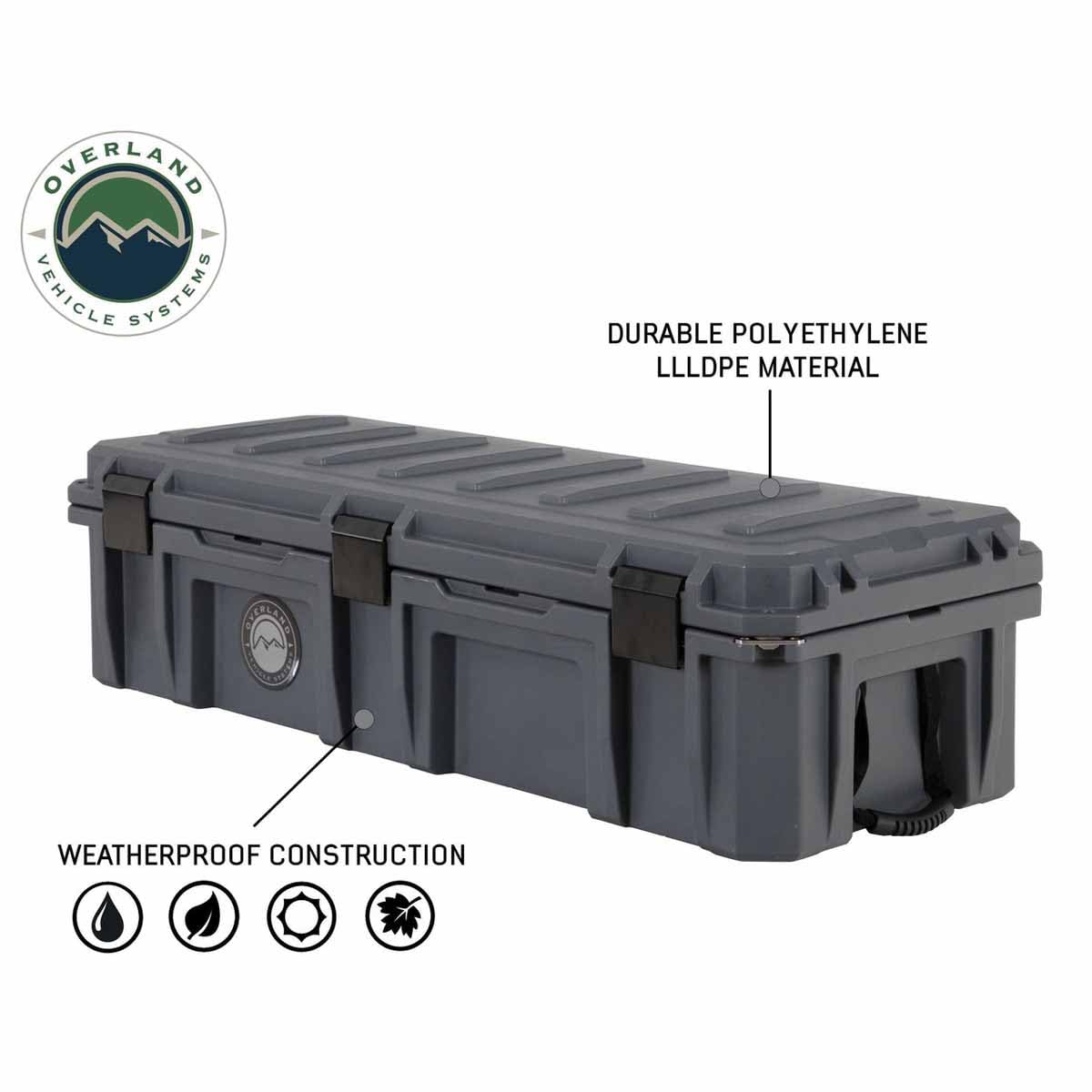 Overland Vehicle Systems 117 Quart Dry Storage Box - Waterproof Off-Road Storage Case for Camping, Overlanding & Outdoor Adventures | Durable Gear Organization Solution