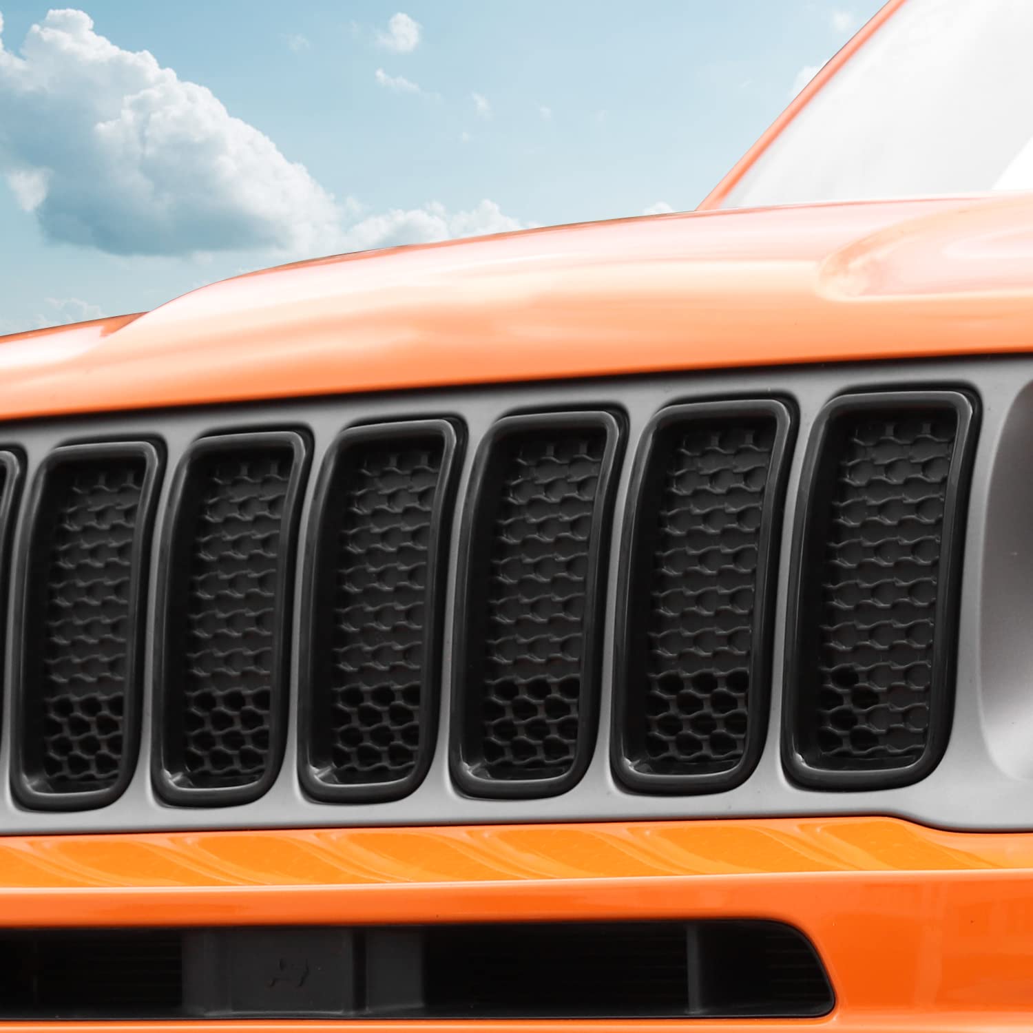 CheroCar Jeep Renegade Front Grille Guard Cover & Trim - Perfect Fit for 2019-2022 Jeep Renegade Models | Durable Grill Inserts for Off-Road Protection & Stylish Upgrade