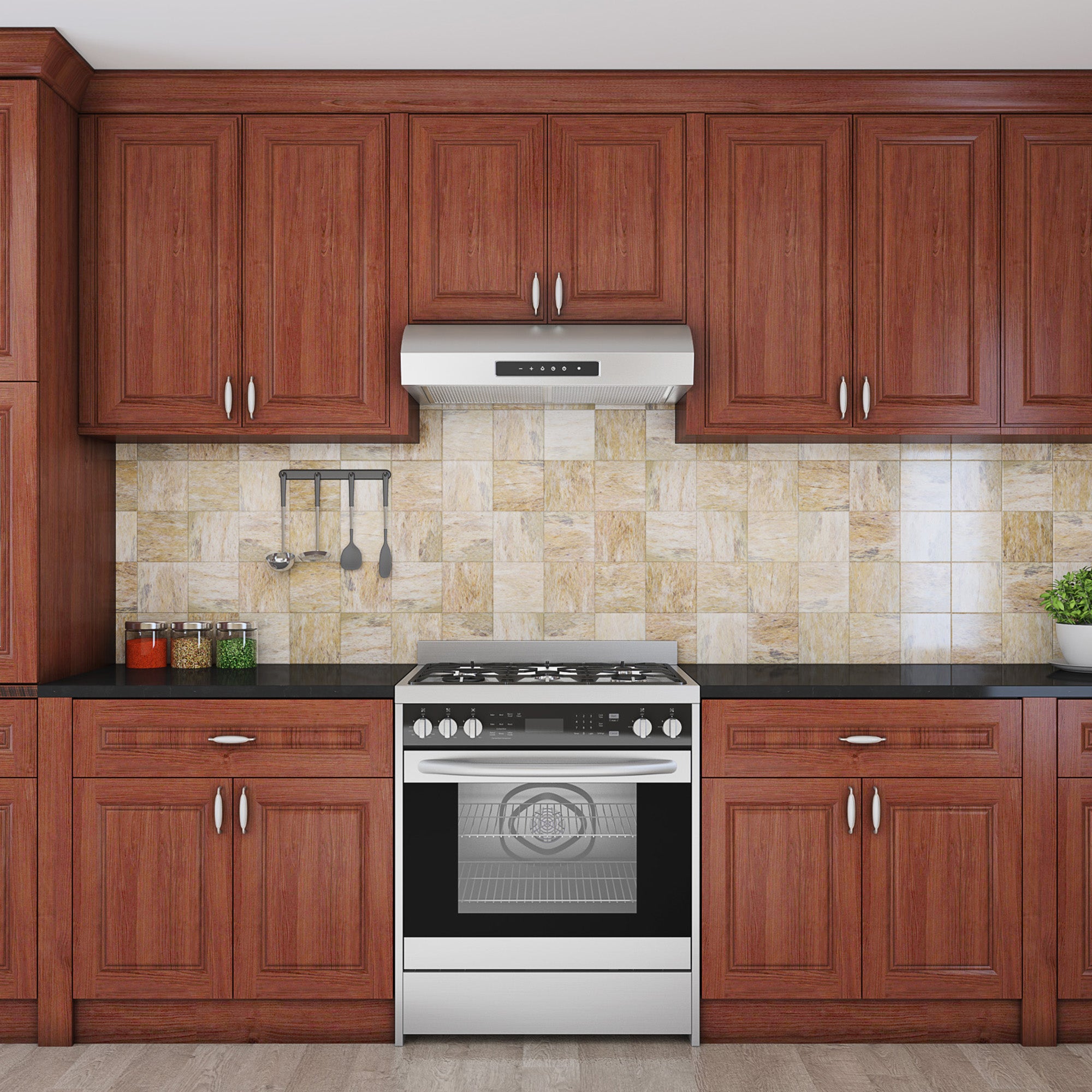 UC7 30 Inch Stainless Steel Under Cabinet Range Hood - Powerful Kitchen Ventilation for Smoke & Odor Removal - Perfect for Home Cooking & Grilling