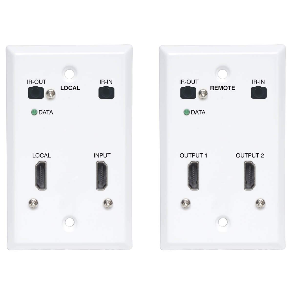 Tripp Lite HDMI Over Cat6 Extender Kit with Wallplate - 4K Dual Output Transmitter & Receiver (B127A-2A1-FHFH) - Perfect for Home Theater, Conference Rooms & Digital Signage