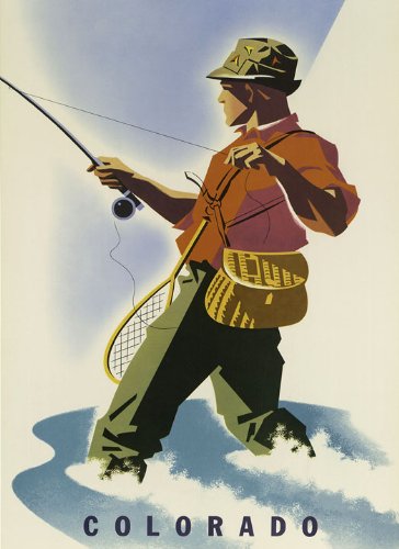 Vintage Colorado Fishing & Bear Creek Travel Poster - 12