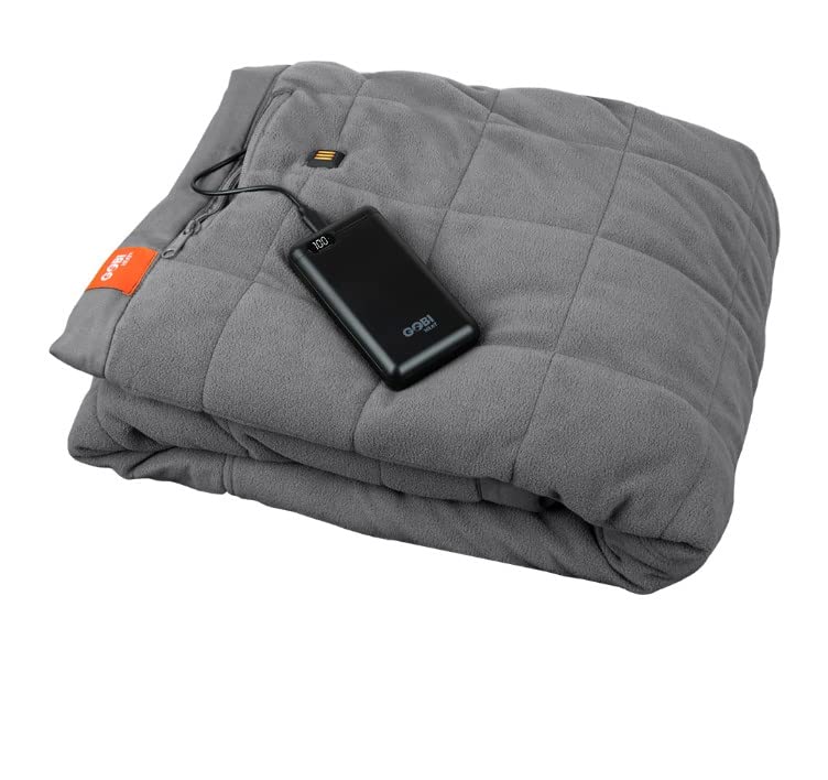 Gobi Heat Zen Portable Heated Blanket - Rechargeable Battery Operated Heating Throw 70