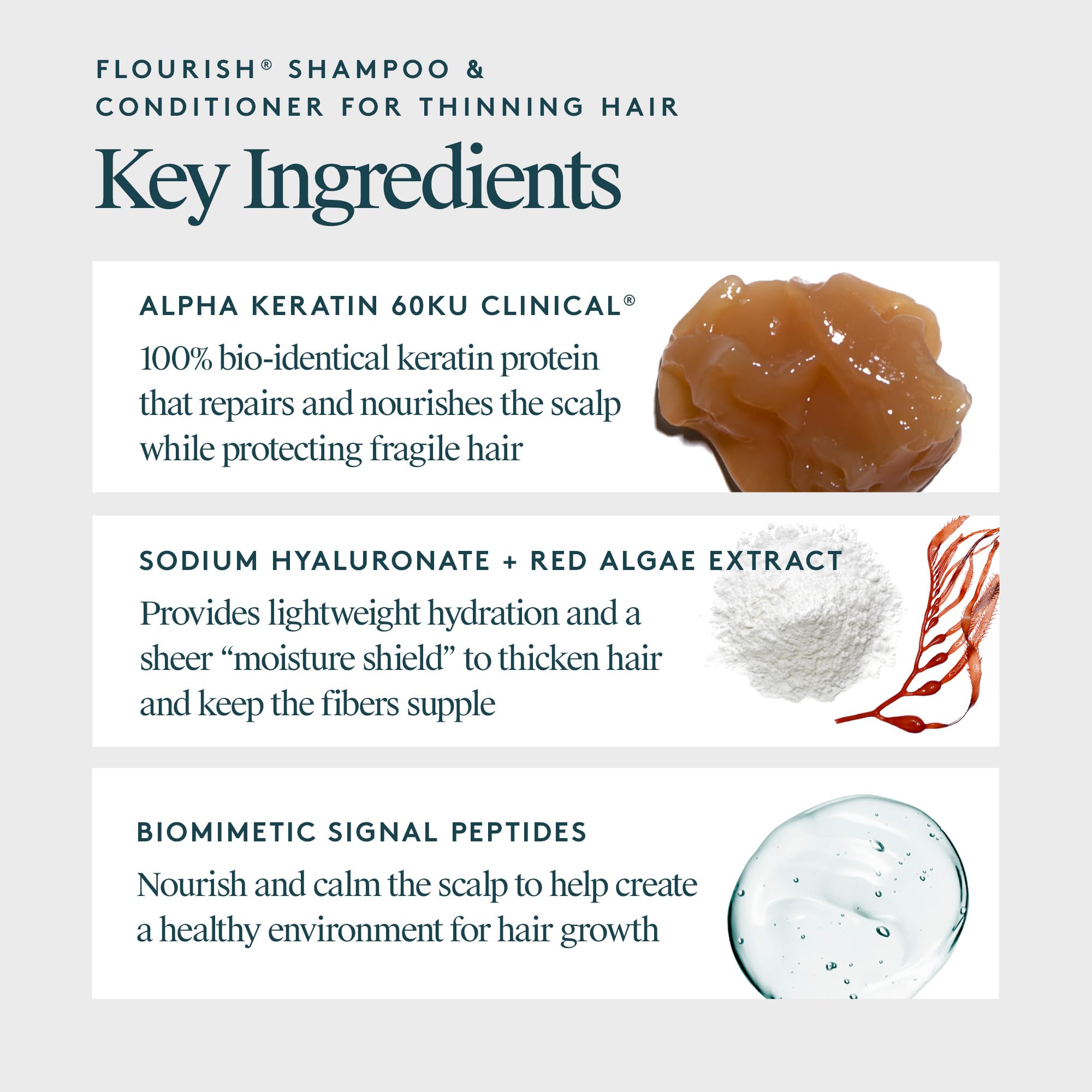 Virtue Flourish Shampoo & Conditioner Set for Fine/Thinning Hair - Sulfate-Free Hair Growth Treatment - Travel Size (2.5oz) - Volumizing & Strengthening for Daily Use at Home or On The Go