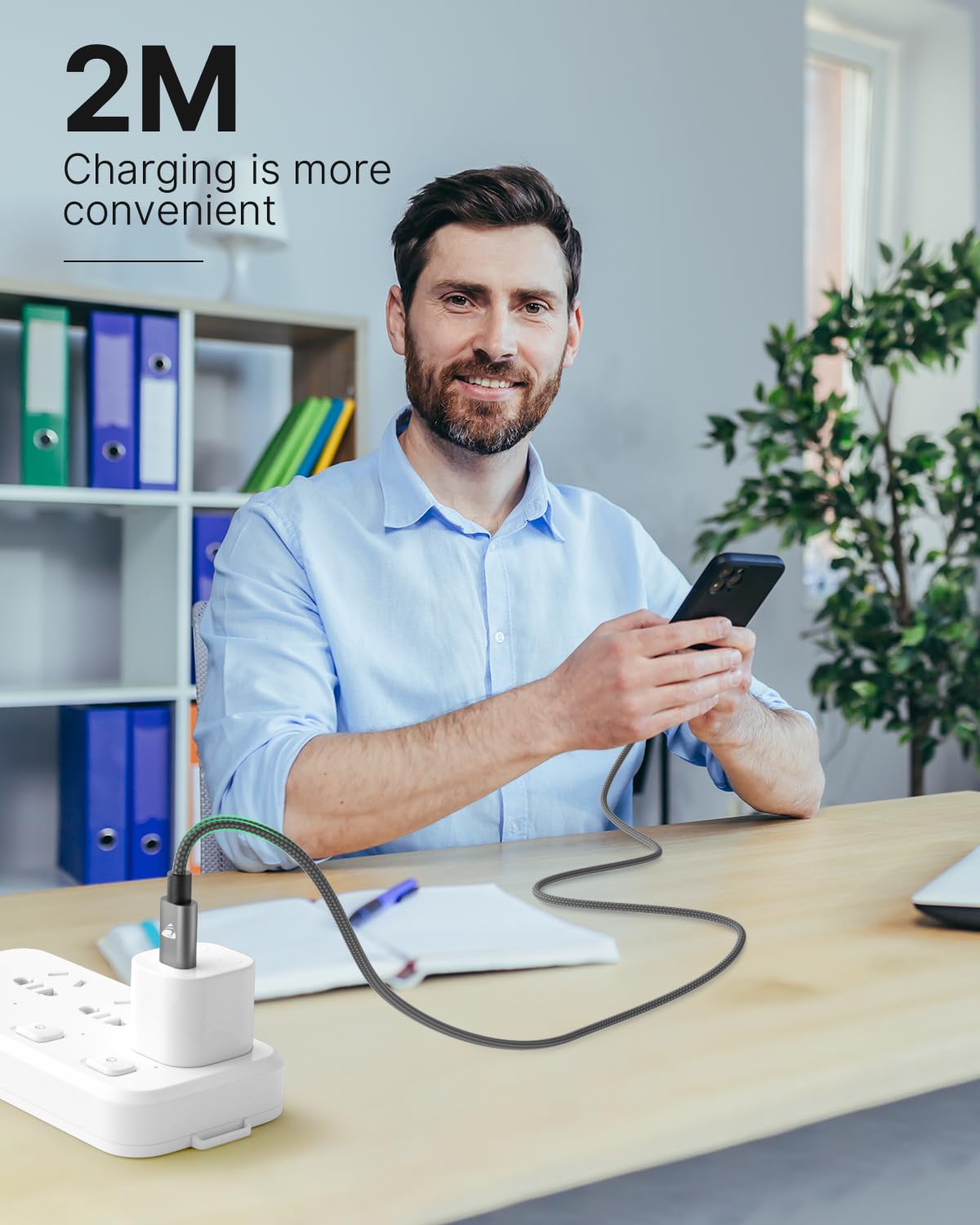 MFi Certified USB C to Lightning Cable 6.6ft - Fast Charging PD Cable for iPhone 14/13/12/11 Pro Max/X/XR/XS/8 Plus, iPad & AirPods - Durable Type C Charger for Home, Office & Travel