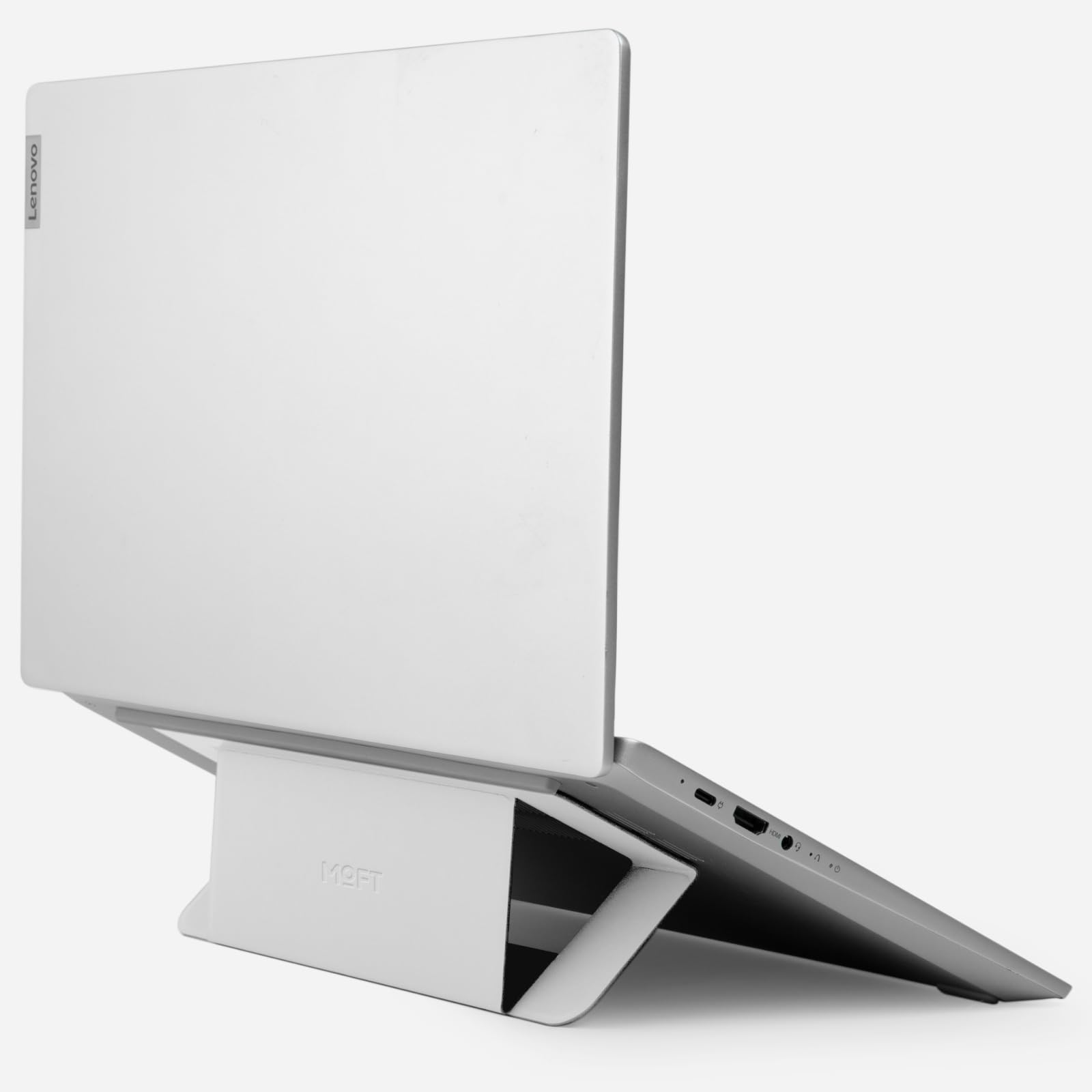 MOFT Foldable Laptop Stand for Desk - Adjustable 2-Viewing Angle Portable Computer Riser with Adhesive Cooling Pad | Compatible with 11-16 Inch Laptops | Perfect for Office, Home & Travel Use (Misty Cove)