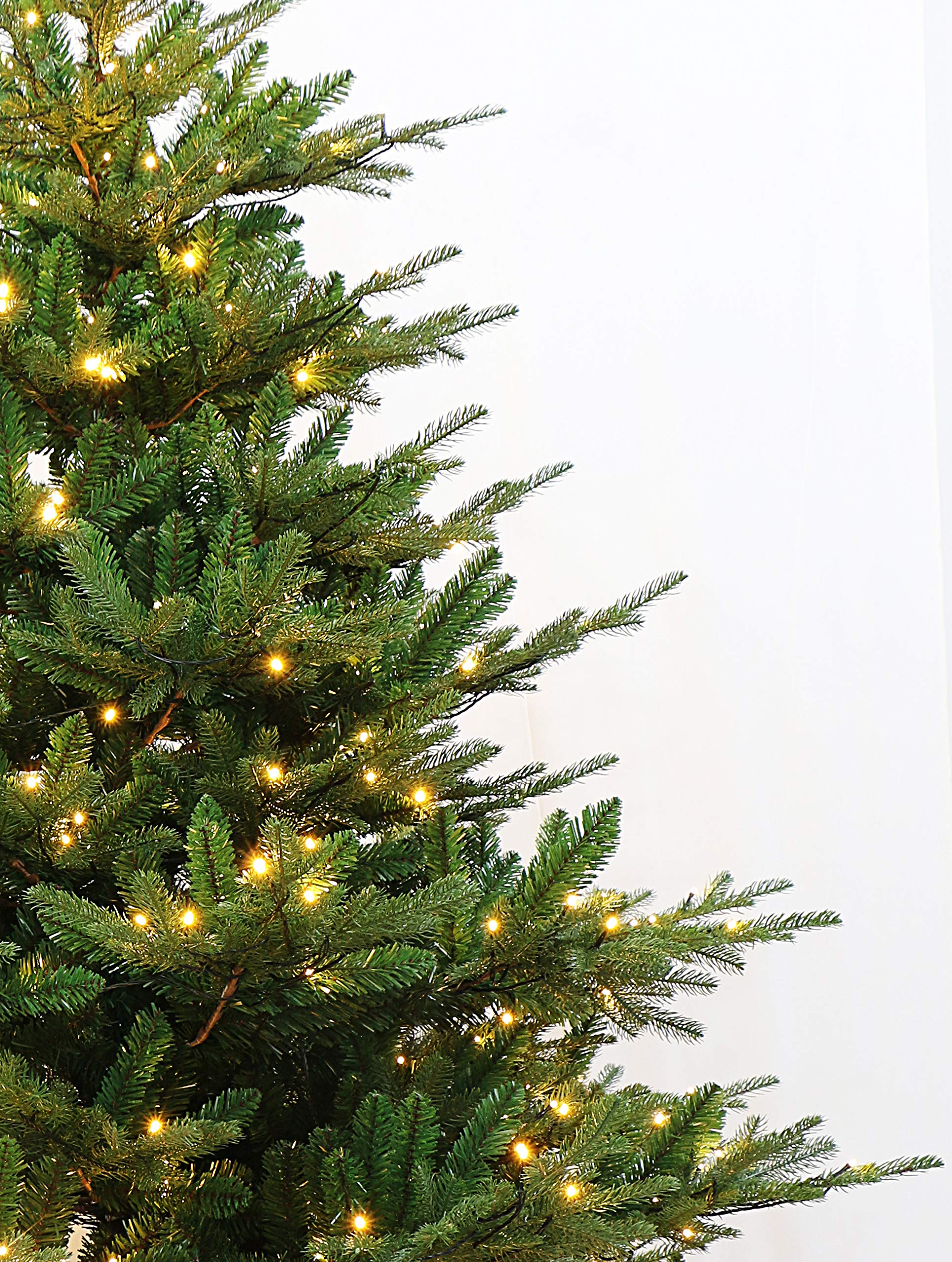7ft Pre-Lit Rocky Mountain Fir Artificial Christmas Tree with Energy-Efficient LED Lights - Perfect for Living Room, Office & Holiday Decorations