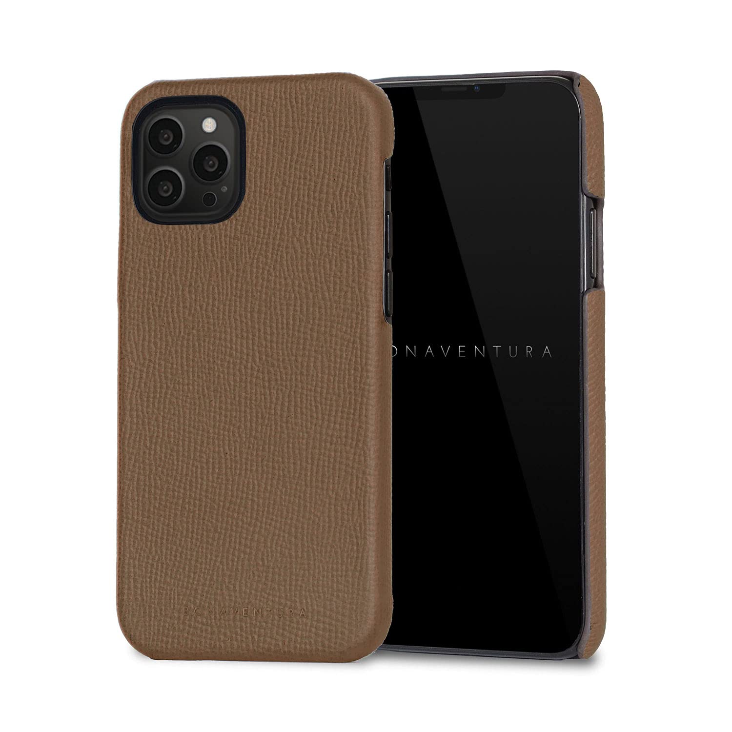 BONAVENTURA Noblessa iPhone 13 Pro Max Back Cover Case - Premium Etoupe Leather Protective Phone Case for Women & Men | Slim Fit, Shockproof, Scratch Resistant | Perfect for Work, Travel & Everyday Use