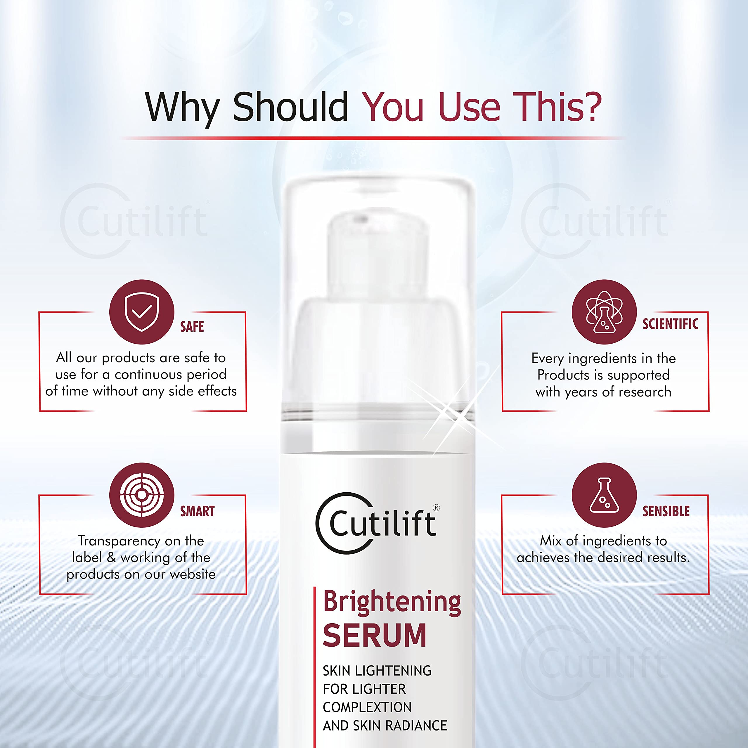 Cutilift Brightening Serum with Arbutin & Niacinamide - Dark Spot Corrector for Face, Hyperpigmentation Treatment - Perfect for Daily Skincare Routine & Nighttime Use