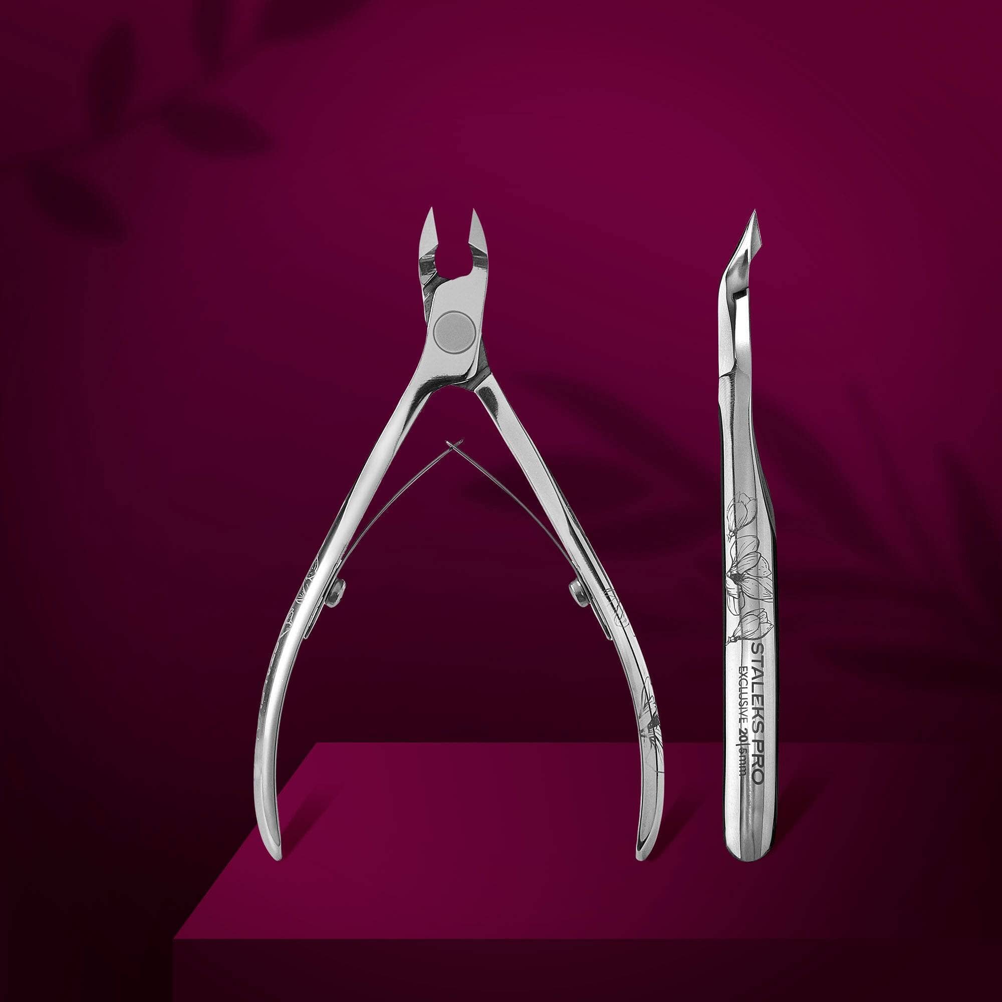 Staleks Professional Cuticle Nippers - EXCLUSIVE 20 Magnolia (5mm) - Precision Nail Care Tool for Manicure & Pedicure at Home or Salon