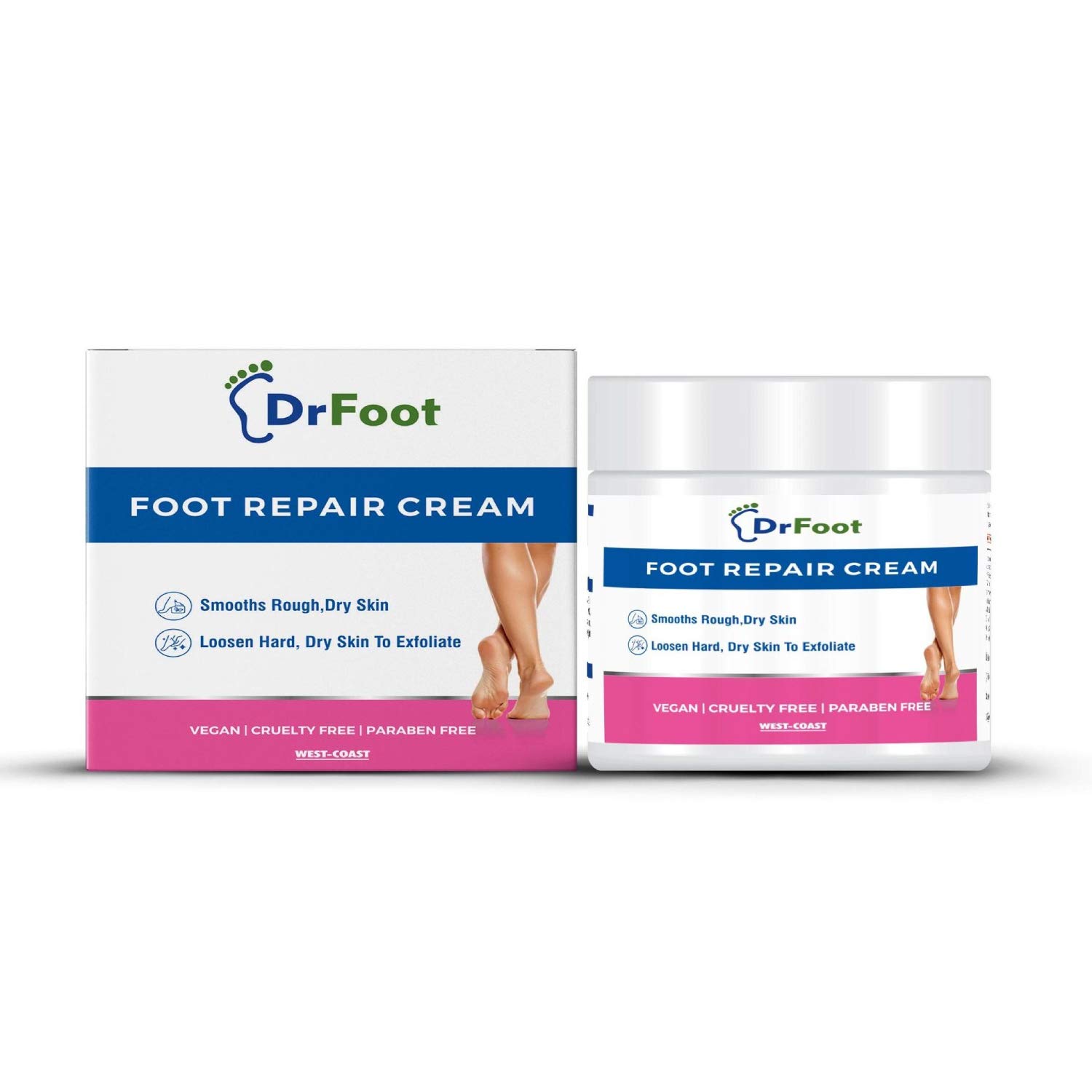Dr Foot Cracked Heel Repair Cream - Moisturizing Foot Care for Dry, Cracked Feet with Lemongrass, Tea Tree & Vitamin E Oil (100g) - Perfect for Daily Foot Care, Pedicures & Healing Rough Heels
