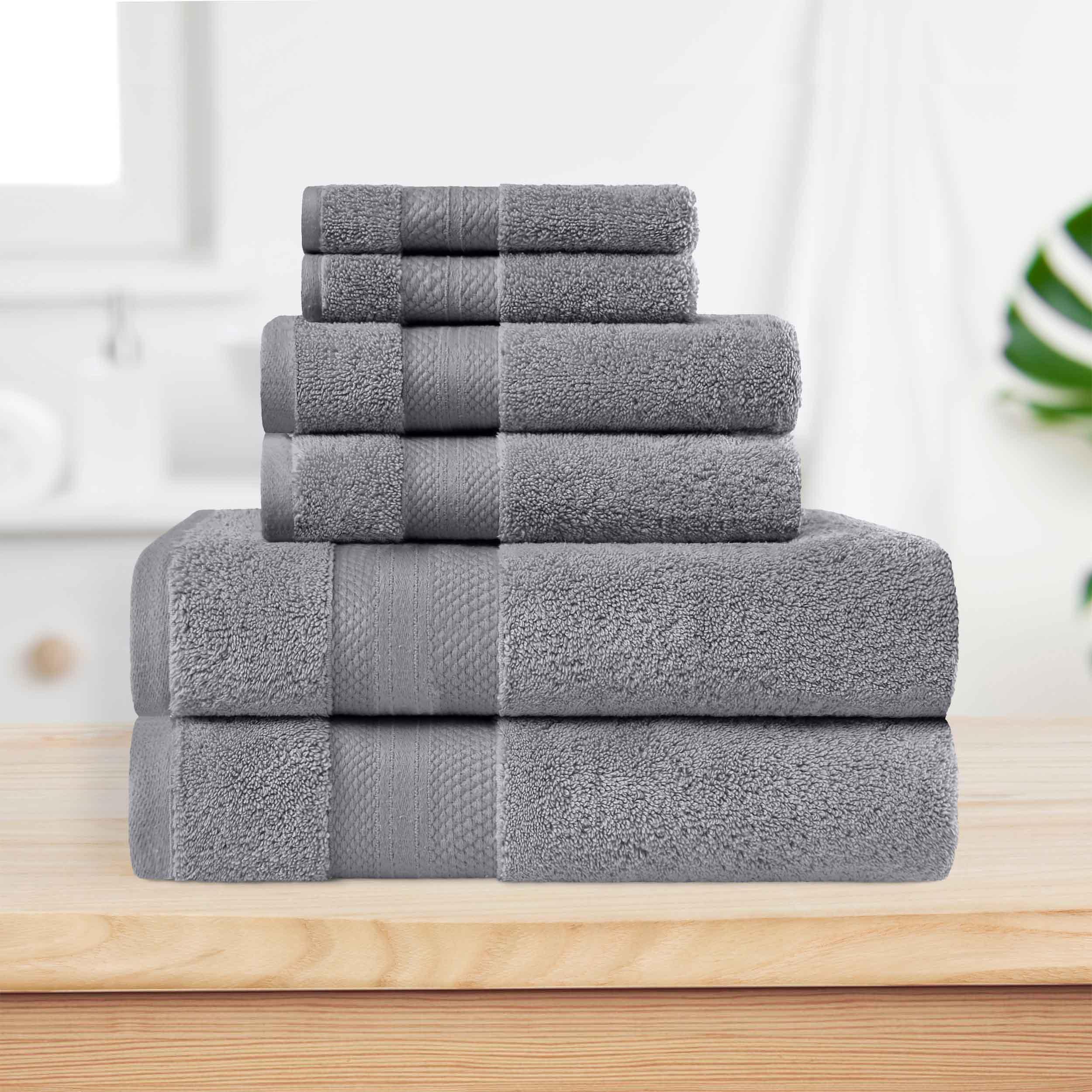 Premium 6-Piece Turkish Cotton Towel Set - Ultra Plush, Highly Absorbent Bath Towels for Spa, Gym & Luxury Home Use