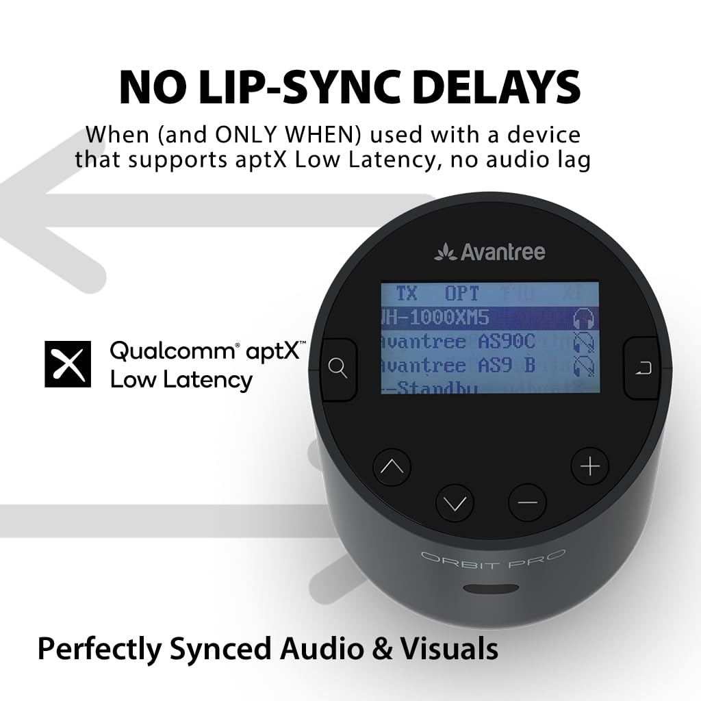 Avantree Orbit Pro Bluetooth 5.0 Audio Transmitter & Receiver for TV | Wireless Adapter for Headphones & Speakers | Home Theater & Gaming Setup | Avantree Breeze Open-Ear Bluetooth 5.2 Earbuds with Surround Sound & Ambient Awareness | Perfect for Workouts, Commuting & Outdoor Activities