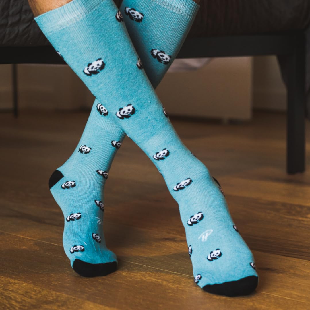 Pierre Henry Men's Over the Calf Dress Socks (9-Pack) | Colorful Funky Cotton Dress Socks for Business & Casual Wear | Perfect for Office, Parties & Formal Events