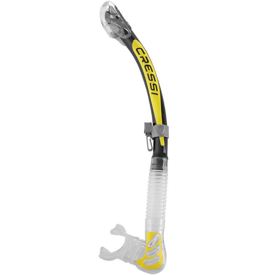 Cressi Alpha Ultra Dry Snorkel Mask - Black/Yellow - Comfortable & Anti-Fog for Scuba Diving, Snorkeling & Water Sports