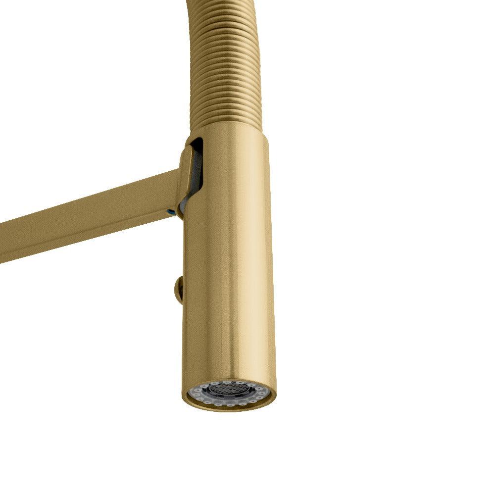ZLINE Incline Pull Down Single Handle Kitchen Faucet in Champagne Bronze - Modern Touchless Design for Easy Cooking & Cleaning | Perfect for Farmhouse, RV, and Commercial Kitchens
