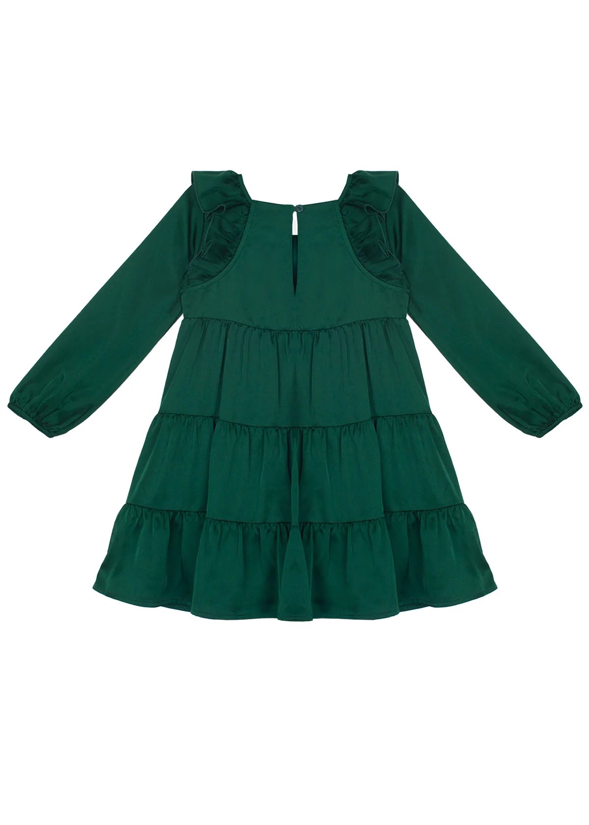 Elegant Mistletoe Emerald Green Tiered Maxi Dress for Women | Perfect for Holiday Parties, Christmas Events & Special Occasions