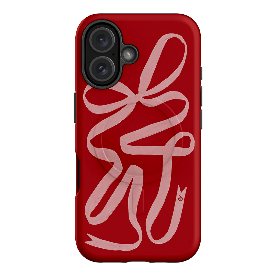 Cupid's Bow Ribbon Phone Case for iPhone & Samsung - Elegant Valentine's Day Gift for Her, Romantic Couple Accessory | Perfect for Dating, Anniversaries & Special Occasions