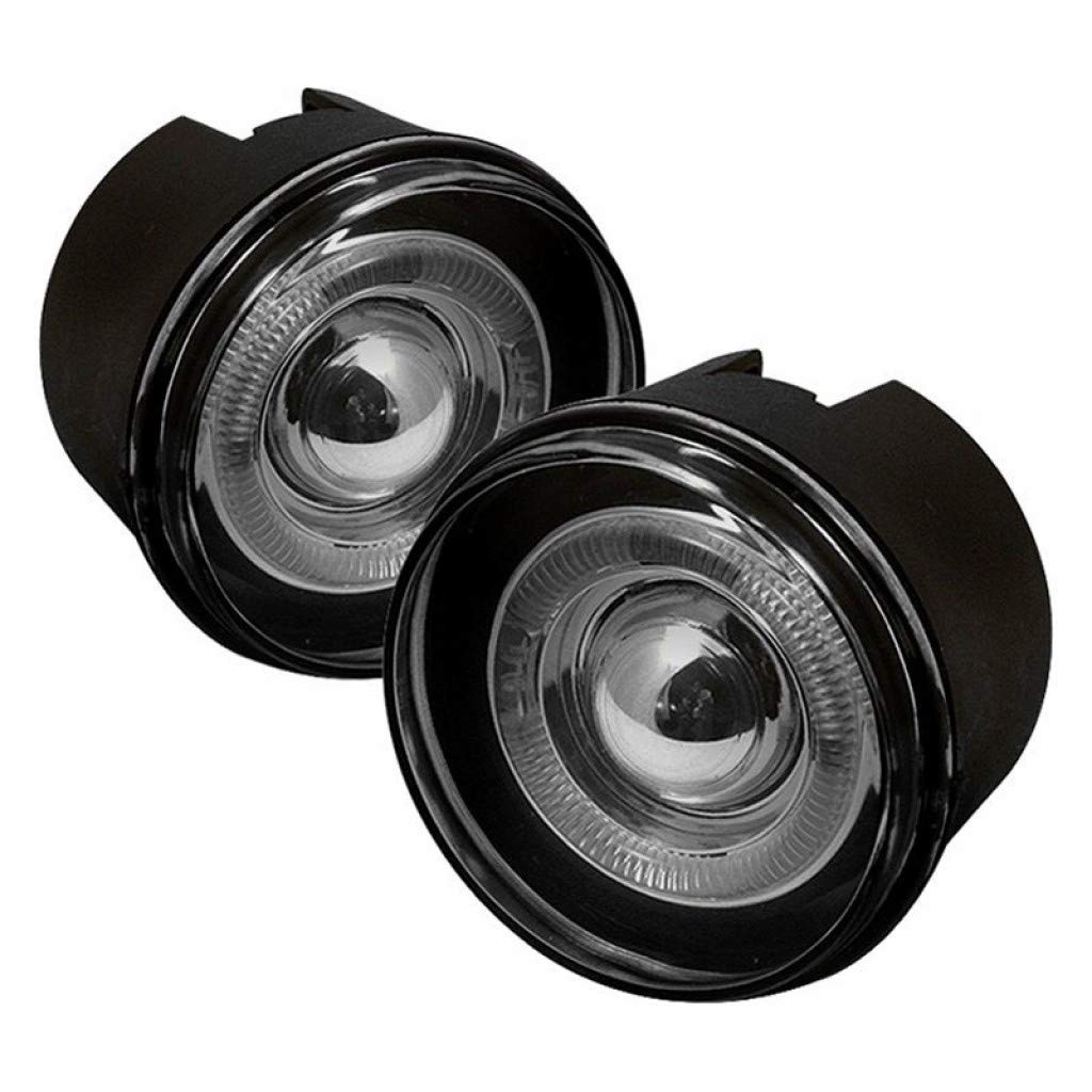 Spyder Smoke Halo Projector Fog Lights Pair with Switch for 2005-2009 Jeep Grand Cherokee | 5021489 | Off-Road & Night Driving Enhancement