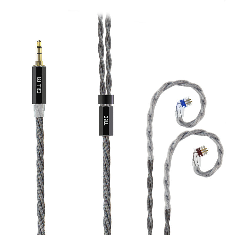 Premium TRI Wolfram 4-Core OFC Shielding Pure Silver Upgrade Cable for TRI I3 Pro Earphones - Enhanced Audio for Audiophiles & Music Professionals