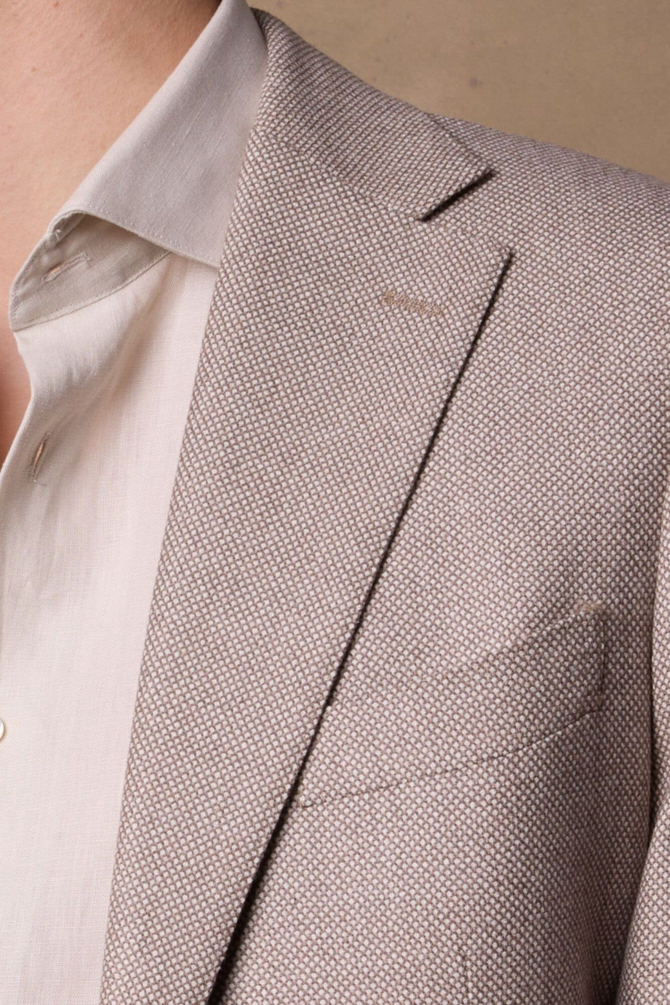 Liam Como Suit Lt Brown & Beige Birdseye - Premium Men's Business Suit for Office, Wedding & Formal Events