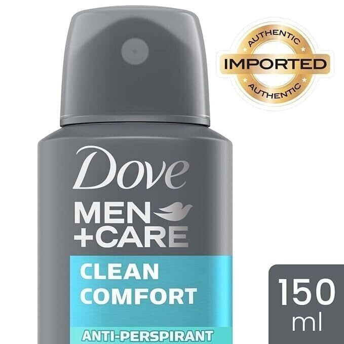 Dove Men+Care Antiperspirant Dry Spray Deodorant for Men - 48 Hour Sweat & Odor Protection, Clean Comfort Scent, 3.8 oz (3-Pack) | Fresh All Day for Workouts, Office & Daily Activities