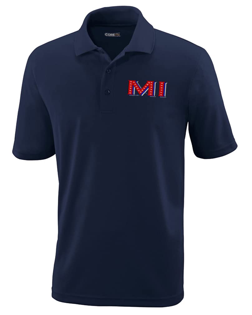 Custom Performance Golf Polo Shirts - Michigan Red Flag Stars Design, Moisture-Wicking Polyester Fabric for Men - Perfect for Golf Tournaments, Casual Wear & Outdoor Sports