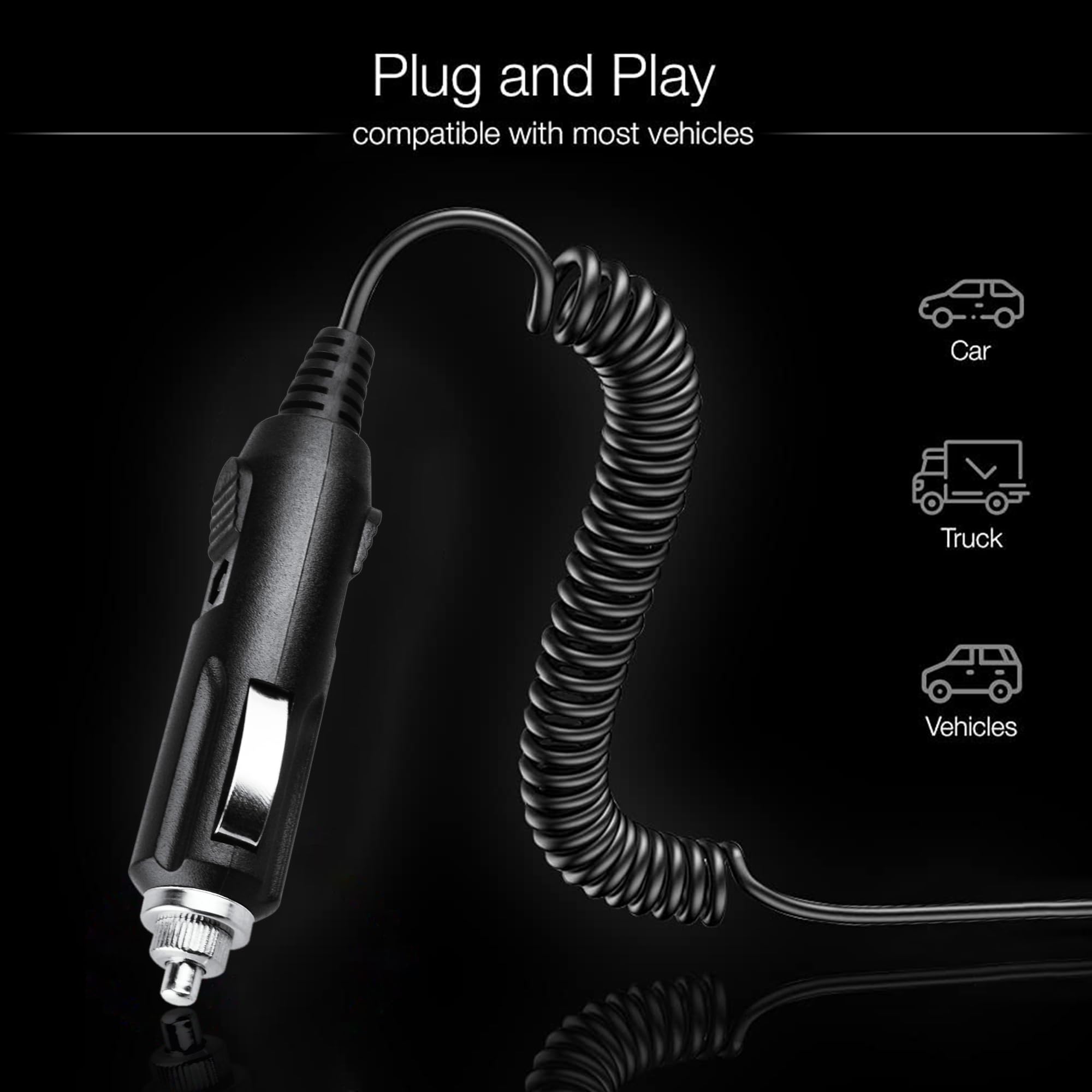 Dysead Car Adapter for Midland GXT1000VP4 Walkie Talkie - 12V DC Power Charger for FRS/GMRS Two-Way Radios - Perfect for Road Trips, Camping & Emergency Communication