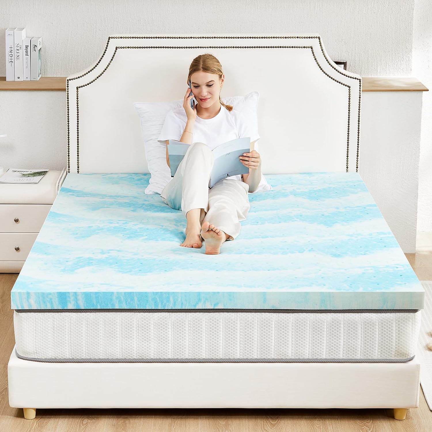 3 Inch Cooling Memory Foam Mattress Topper - Twin Size for Sleeper Sofa, RV & Camper - CertiPUR-US Certified - Pressure Relief & Temperature Regulation for Better Sleep