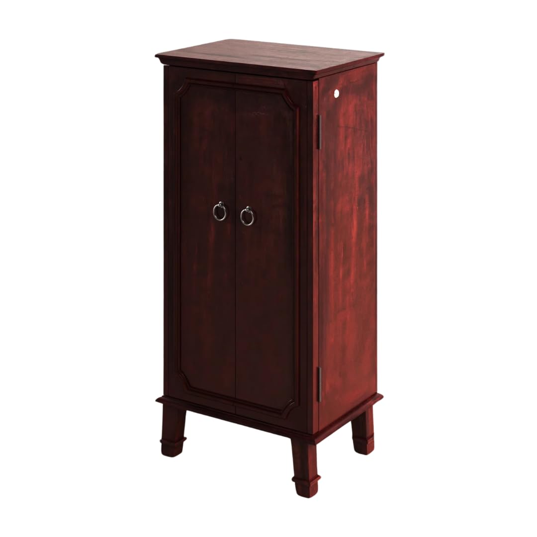 Premium Carson Fully Locking Jewelry Cabinet - Secure Storage for Necklaces, Rings & Watches | Perfect for Bedroom, Closet & Travel Organization
