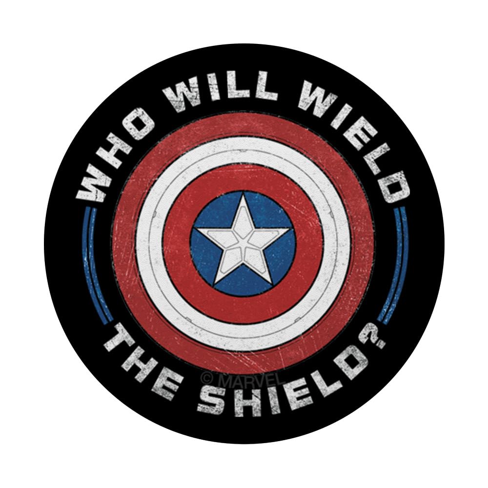 Marvel The Falcon and The Winter Soldier Wield The Shield PopGrip - Standard Phone Grip & Stand for Phones, Tablets - Perfect for Marvel Fans, Superhero Lovers, Everyday Use & Gift Giving