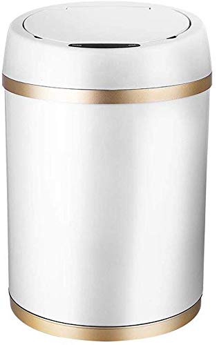 BYCDD Smart Induction Trash Can - Touchless Automatic Garbage Bin with Silent Lid Closure, Hands-Free Waste Bin for Kitchen, Bathroom, Bedroom, Office - Perfect for Hygienic Waste Disposal in Home and Commercial Spaces