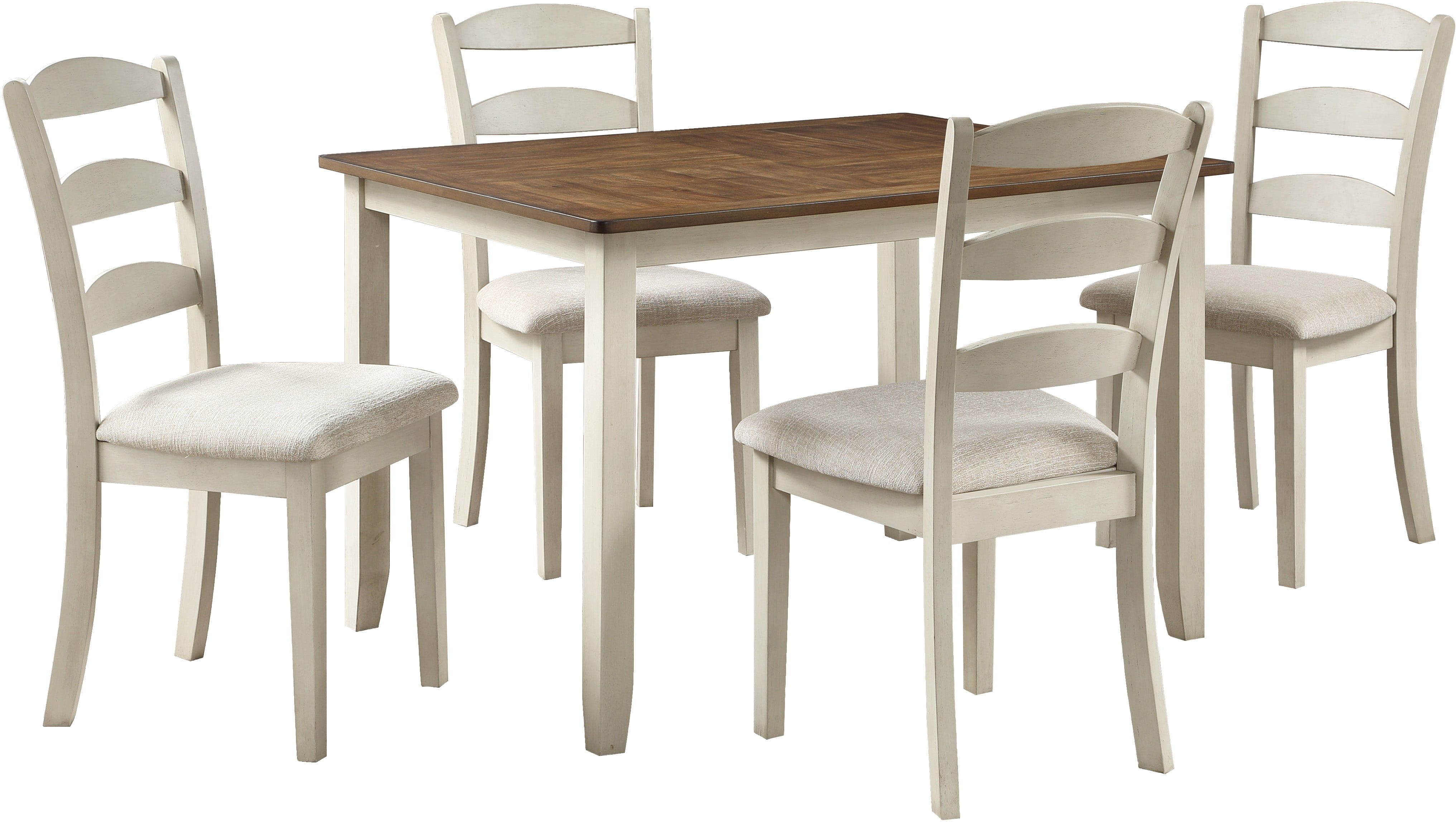 Office Star West Lake 5-Piece Dining Table Set with Chairs [WSK3247K] - Perfect for Family Dinners, Entertaining Guests & Small Space Dining Rooms