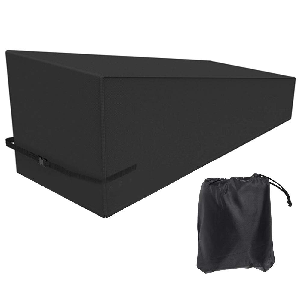 **Kuuleyn Waterproof Patio Lounge Chair Cover - Outdoor Chaise Lounge Protector, Dustproof & Weatherproof Recliner Cover (208x76x79cm, Black) - Perfect for Garden, Courtyard & Poolside Use**
