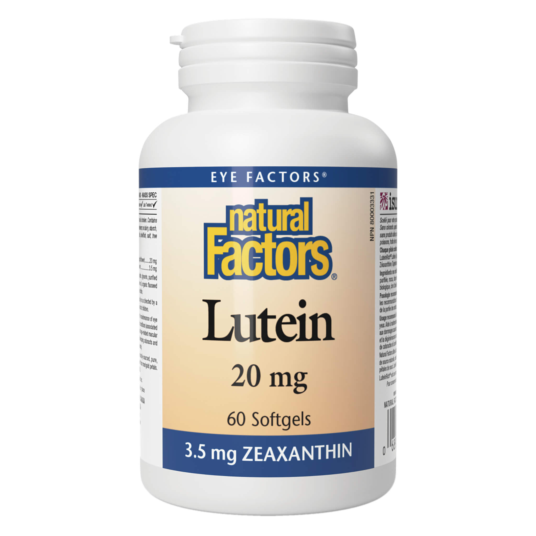 Lutein 20mg Softgels - Eye Health Supplement for Vision Support & Macular Protection | Daily Use for Screen Time & Digital Eye Strain Relief