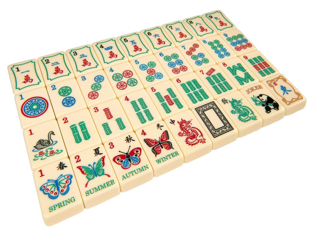 Linda Li American Mah Jongg Tile Set – The Artisan Collection – 166 Ivory Engraved Tiles for Game Night, Gifts & Collectors | Premium Quality Mahjong Tiles Only
