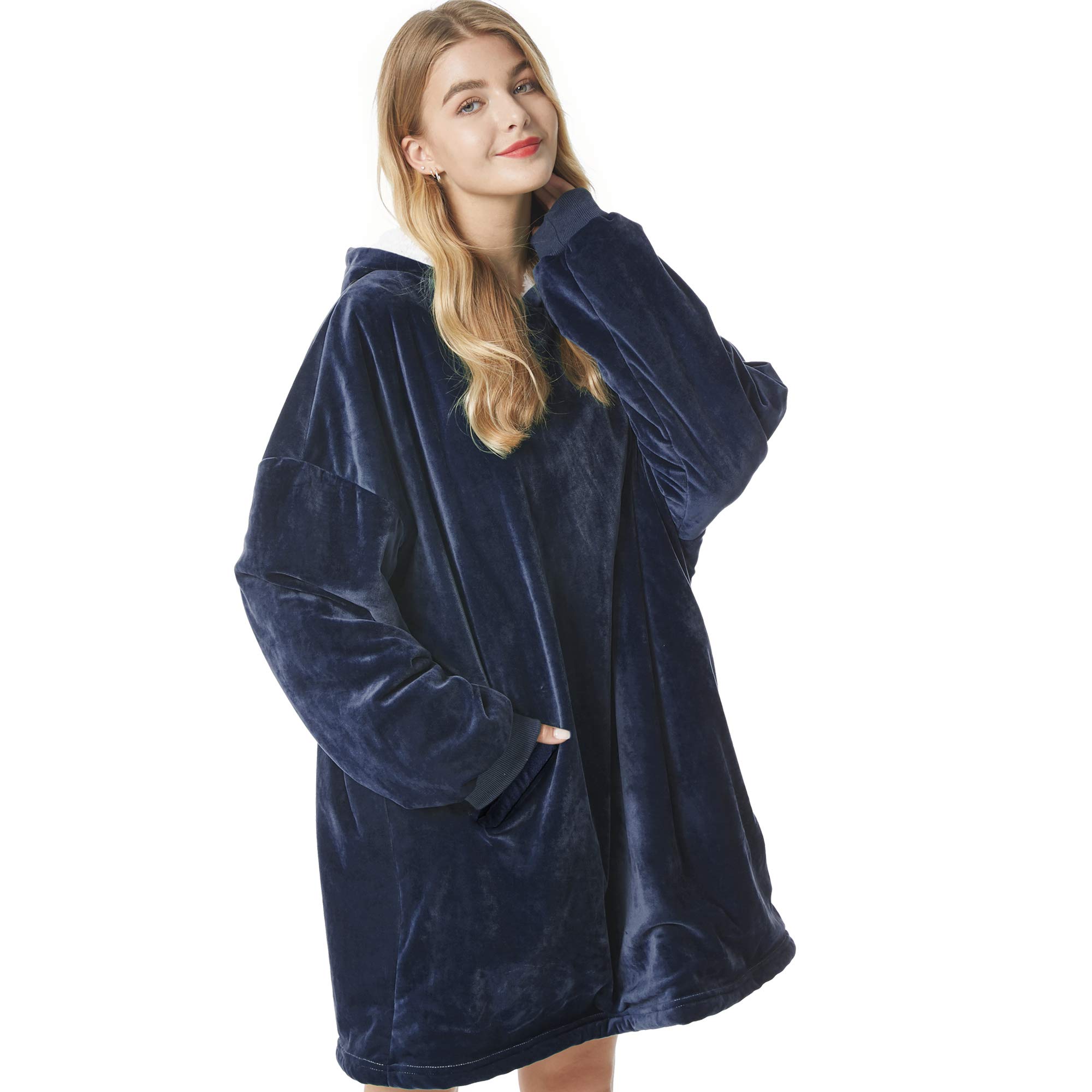 Felicigeely Oversized Wearable Blanket Hoodie - Warm Cozy Fleece Sweatshirt with Pockets for Women & Men | Perfect Gift for Mom, Her & Girls | Great for Lounging, Movie Nights & Cold Weather
