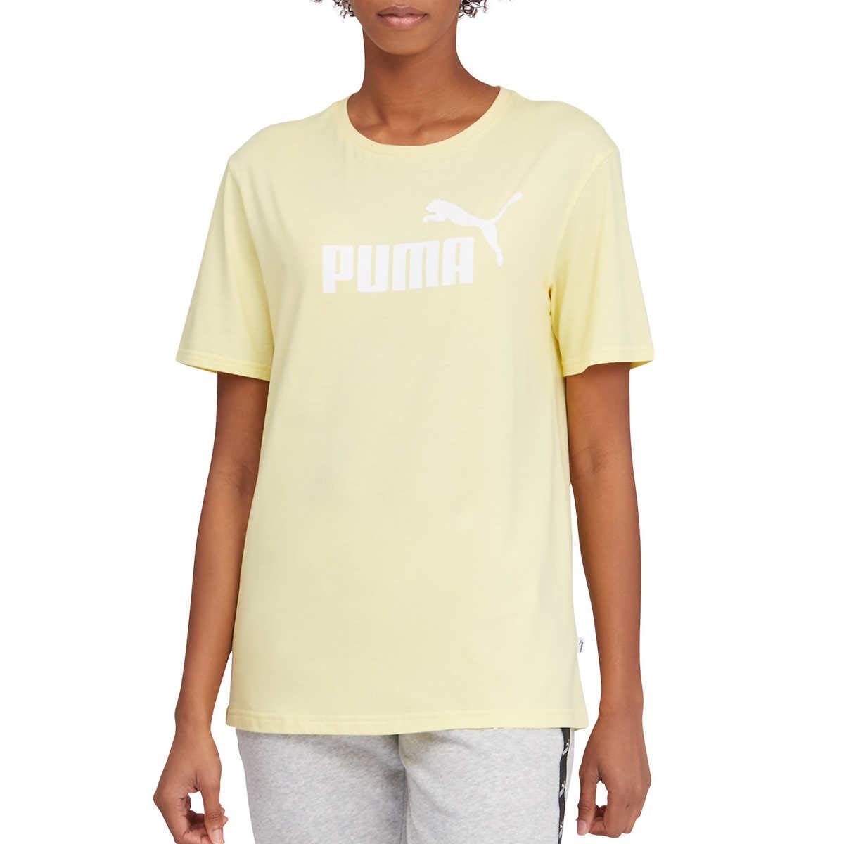 PUMA Women's Essentials+ Short Sleeve T-Shirt - Soft Cotton Casual Tee for Workout, Running & Everyday Wear